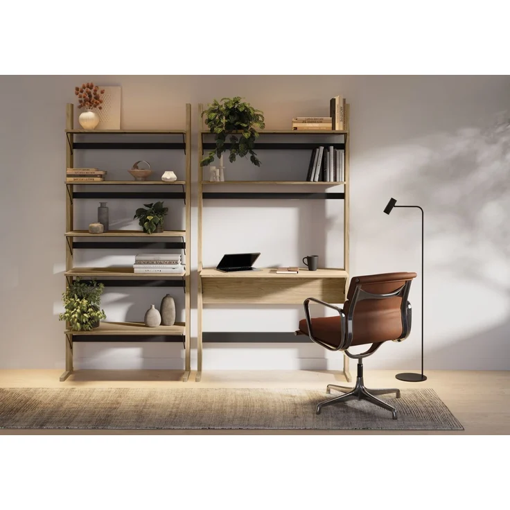Selsey 'Ollie' Standregal mit 5 Fächern, Eichenholzoptik, 93 x 88 x 35 cm – Bild 2