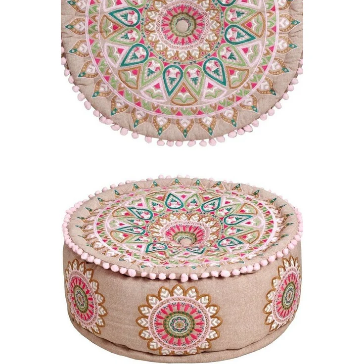 Marrakesch Orient & Mediterran Interior Pouf Orientalische Sitzhocker Pouf Dekoration Badar -1- (1-St), Handarbeit – Bild 5