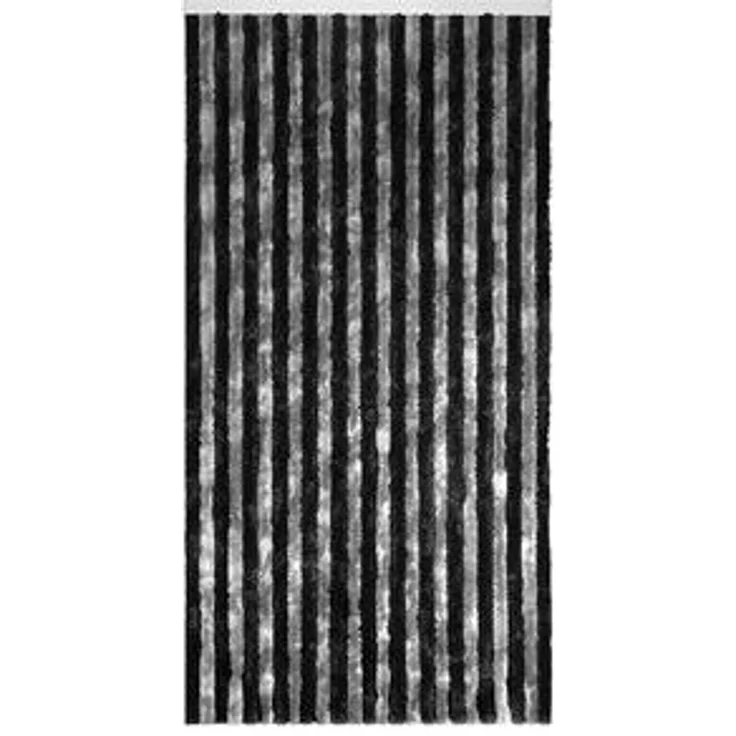 Moritz Flauschvorhang aus Chenille 100 x 200 cm schwarz grau Türvorhang als Fliegenschutz Insektenschutz für Camping Wohnwagen – Bild 6