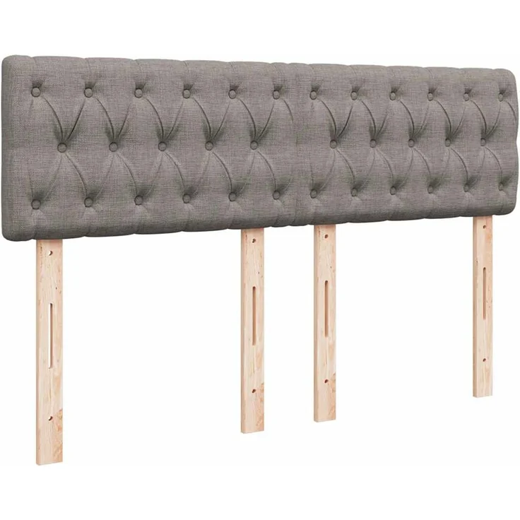 vidaXL Boxspringbett mit Matratze Taupe 160x200 cm Stoff 3289818 – Bild 12