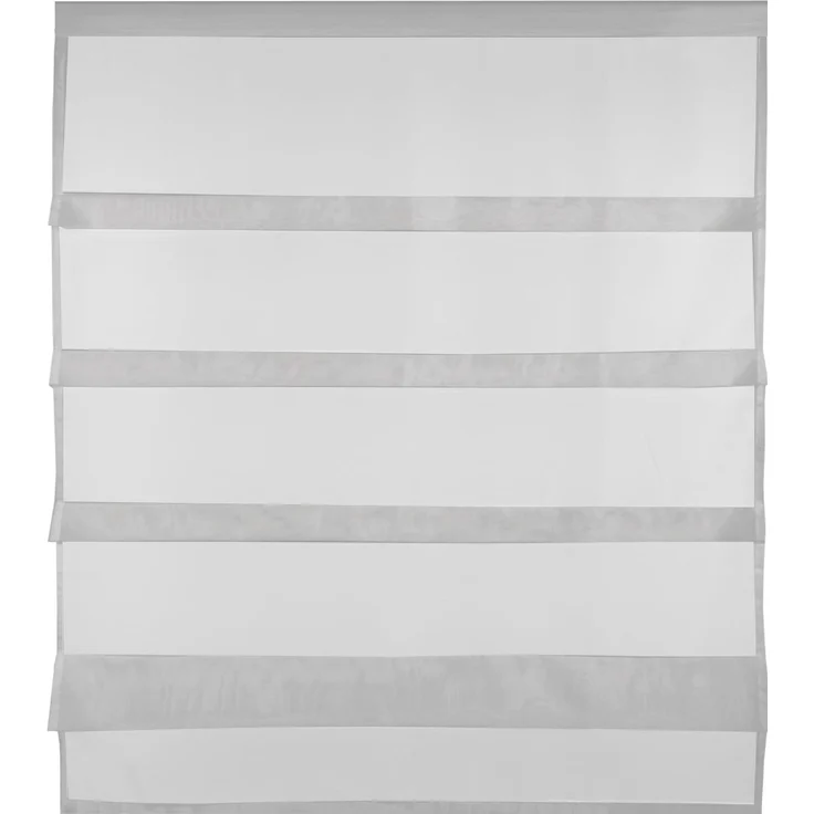 Transparente Bistrogardine Raffoptik mit Stangendurchzug in Voile, schlicht und modern in vielen verschiedenen Farben erhältlich 90 x 110 cm grau - mausgrau – Bild 1