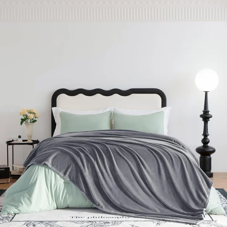 kuscheldecke flauschige 150x200cm Sofadecke Couchdecke Flanell Fleecedecke – Bild 6