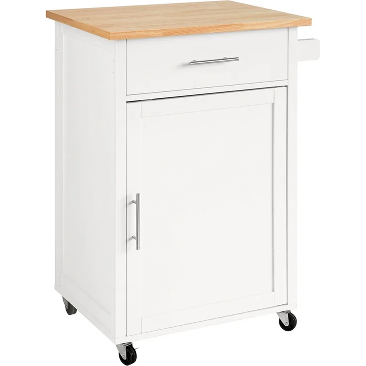 SoBuy FKW102-WN Küchenwagen, MDF, Lackiert, Weiß, 68 x 90 x 46 cm