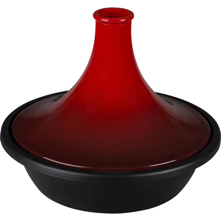 Le Creuset 25138350600422 Cerise Tajine aus emailliertem Guss, 35  cm, Rot