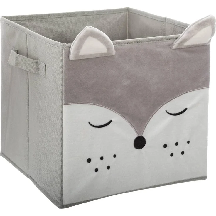 Atmosphera Aufbewahrungsbox, faltbar, Velours, Löwen-Kollektion fox