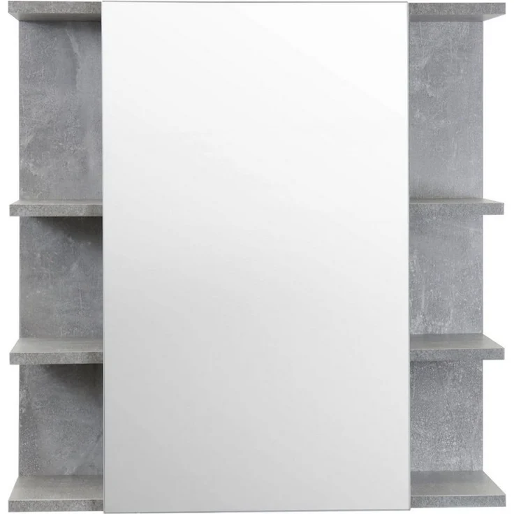 Stabilo Sanitär Hängeschrank Eintüriger Spiegelschrank in Marmor Optik mit 6 Seitenflächen (1-St) Spiegelschrank mit 6 Seitenflächen – Bild 2