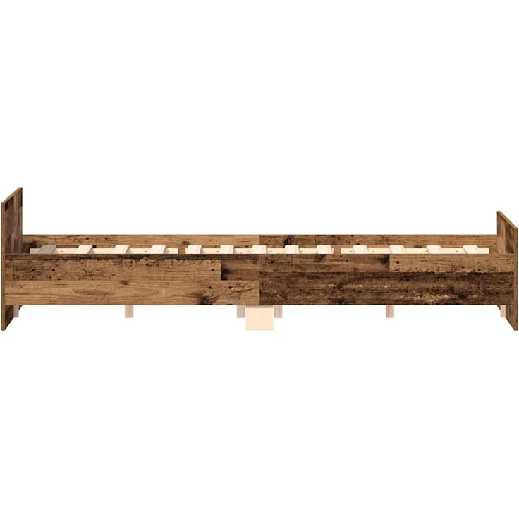 vidaXL Bettgestell ohne Matratze Altholz-Optik 120x200cm Holzwerkstoff 3328732 – Bild 7