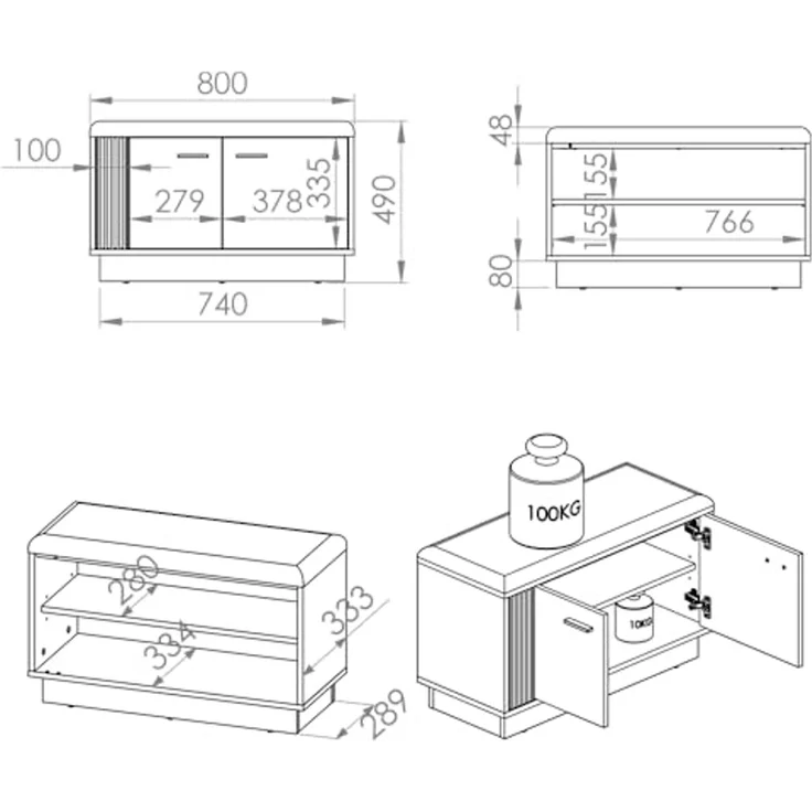 Lomadox Garderoben-Set VINICA-131, (Spar-Set, 3-St), Flurmöbel, Cold Craft Eiche Nb, 3-teilig – Bild 7