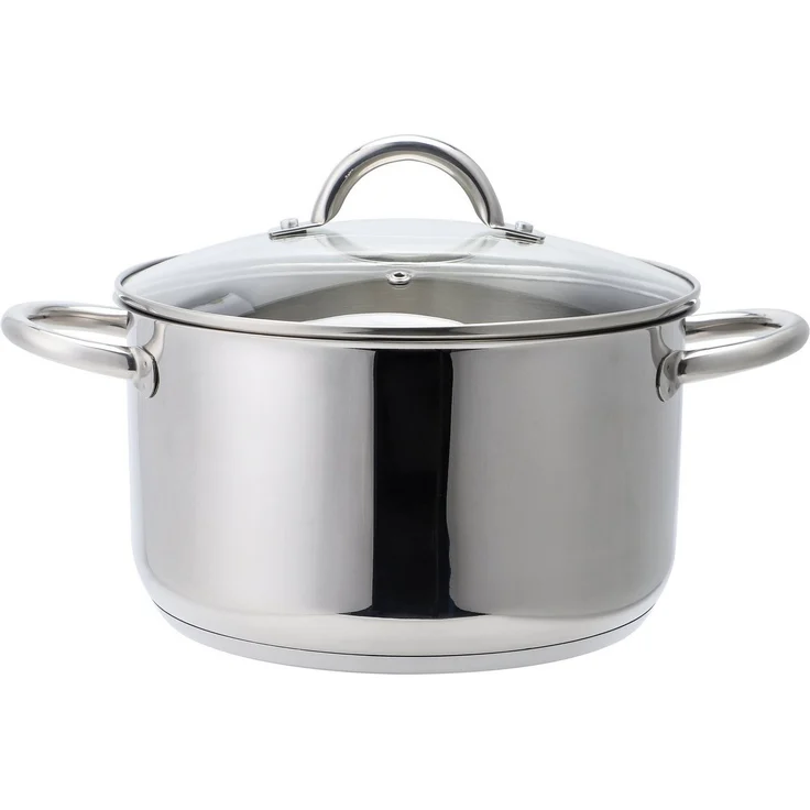 ECHTWERK Topf-Set Silber-Edition, Edelstahl 18/8 (Set, 8-tlg, je 1 Kochtopf 16/20/24 cm, Kasserolle 16 cm, Bratpfanne 24 cm), für alle Herdarten geeignet, Induktion – Bild 2