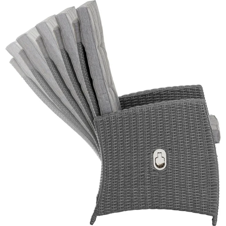 KONIFERA Garten-Essgruppe »New Paris«, (Set, 25-tlg, 8 Sessel, Rückenlehne verstellbar, Tisch 100x200x75 cm, inkl. Auflagen), Aluminium/Polyrattan – Bild 3