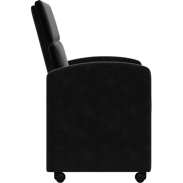 vidaXL Esszimmerstühle mit Rollen 2 pcs Schwarz 58 x 65 x 98 cm Samt 42017880 – Bild 4