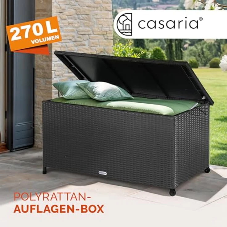 Casaria Auflagenbox, Aufbewahrungsbox UV beständig Wetterfest Garten – Bild 3