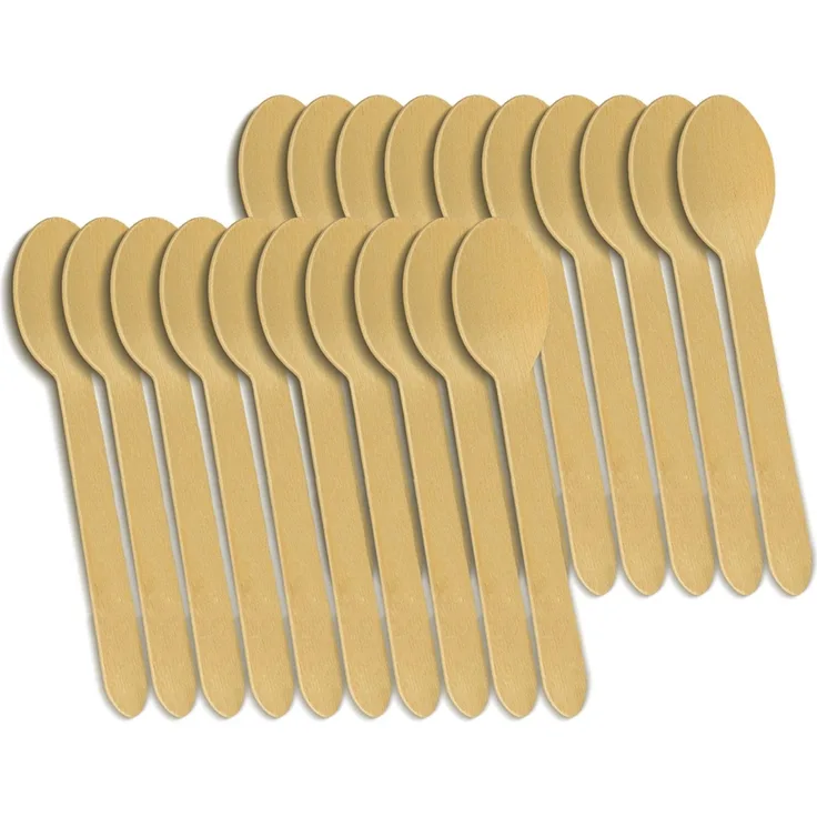 METALTEX Löffel 20 Stück aus Birkenholz / Holzbesteck / Camping-Besteck