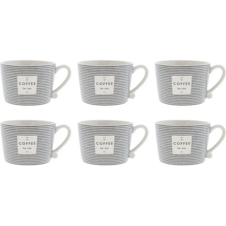 Bastion Collections Tasse Schwarzes Herz, Keramik, Spülmaschinengeeignet, Weiß, Motiv: Coffee, Höhe: 7cm – Bild 2