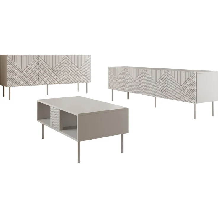 Wohnzimmer-Set Aropo I (Farbe: Cashmere) – Bild 4