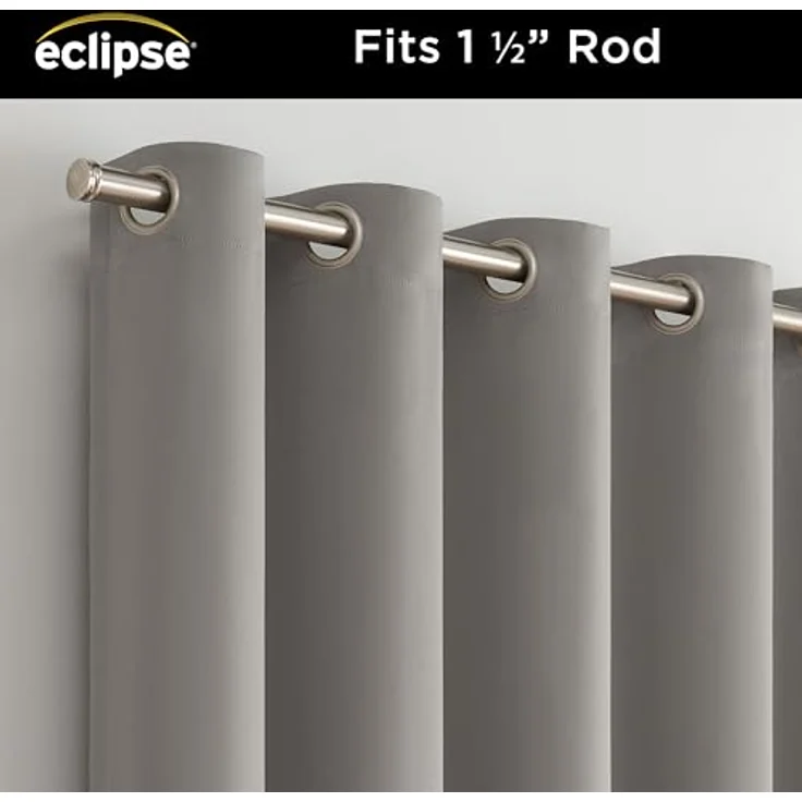 Eclipse Darrell Thermaweave Verdunkelungsvorhang, extra breit, 213,4 x 254 cm, Grau – Bild 3