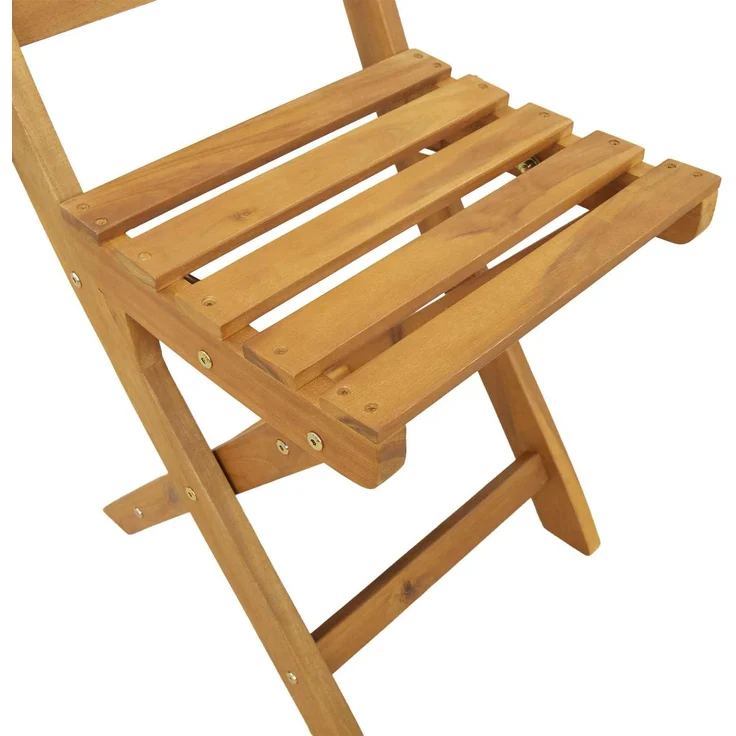 vidaXL Außen Bistro-Stühle Natur Massivholz Akazie 42028101 – Bild 9