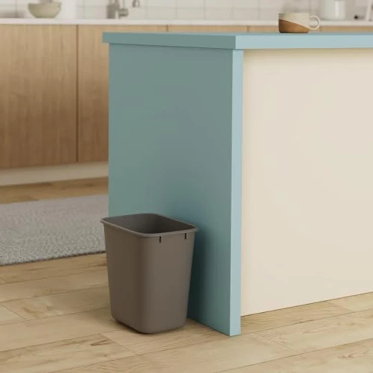 Rubbermaid 13-5-8-Inch LLDPE Rectangular Small Deskside Trash Can - Grey – Bild 5