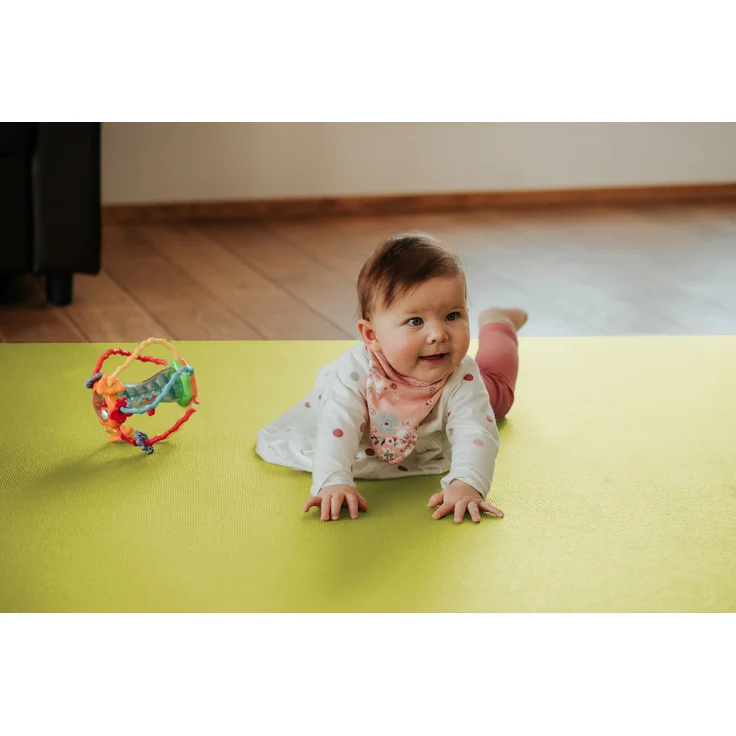 Runde Krabbelmatte SanoSoft "made in Germany" - Öko-Tex 100 Mangogelb 160 cm – Bild 3