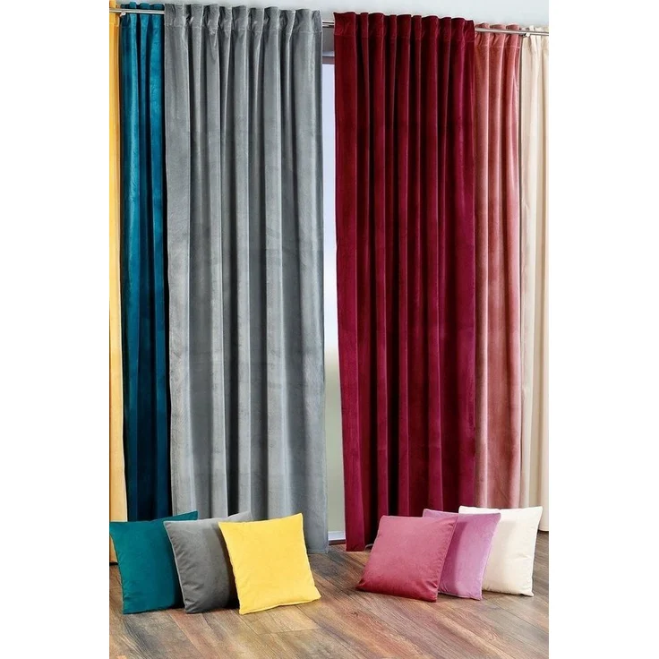 Gözze Vorhang MAGNUM, Karminrot, 135 x 245 cm, Unifarben, (1 St), verdeckte Schlaufen, halbtransparent, Polyester, verdeckte Schlaufen – Bild 2