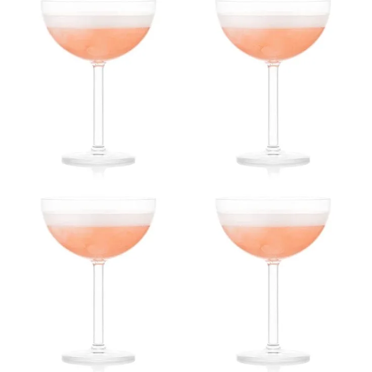 Bodum OKTETT 4 Champagner-Gläser, Kunststoff, 0,28l transparent