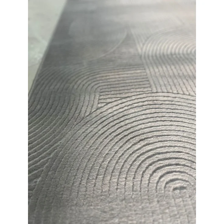 Rutschfester Grauer Läuferteppich 80 x 80 cm Polyester Grau 88687485 [en. casa] – Bild 4