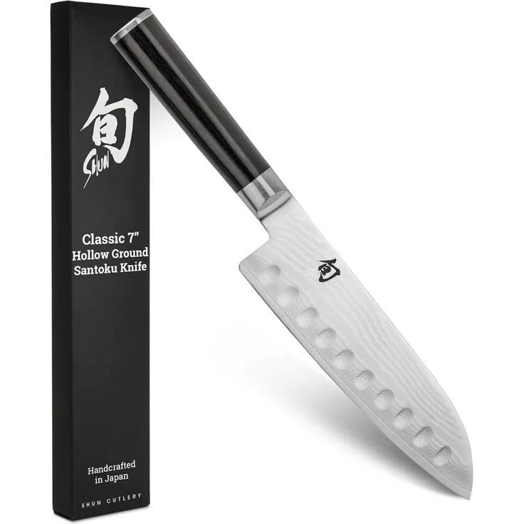 KAI Shun Classic Santoku mit Kullenschliff Klinge 18,0 cm, DM-0718 Messer, Mehrfarbig, One size