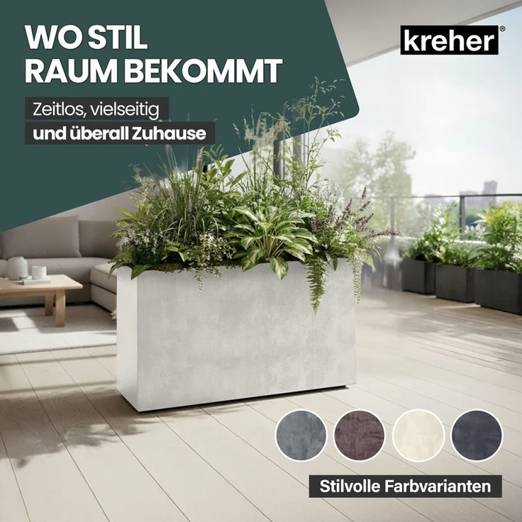 Kreher Pflanzkübel 'Millennium Fence', XXL Sichtschutz in verschiedenen Farben (2 St) – Bild 2