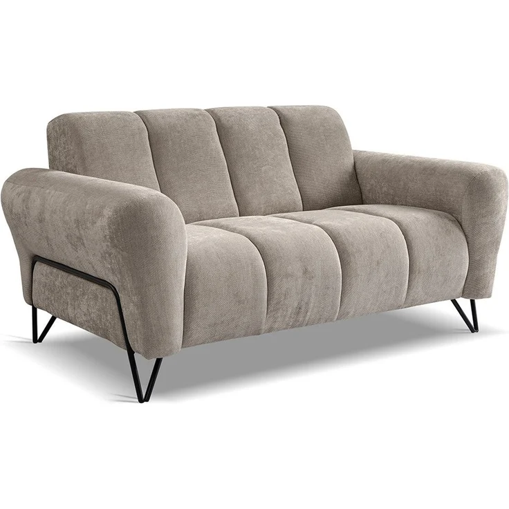 Beautysofa Sofa mit Metallbeine in schwarzer VOLARE, 2-Sitzer, viele Farbvarianten, ohne Schlaffunktion – Bild 5