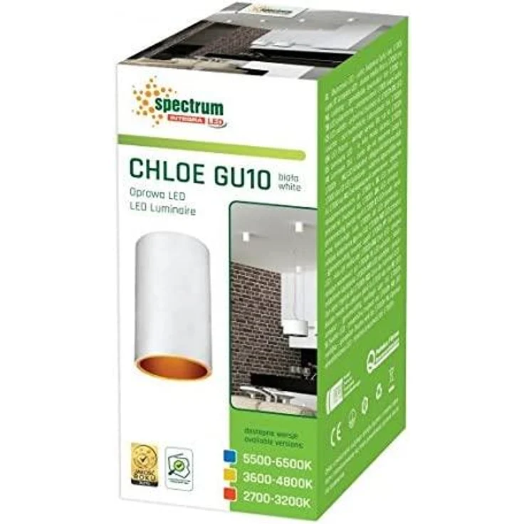 Deckenspots weiß D-70mm GU10 IP20 Röhre goldenes Auge – Bild 3