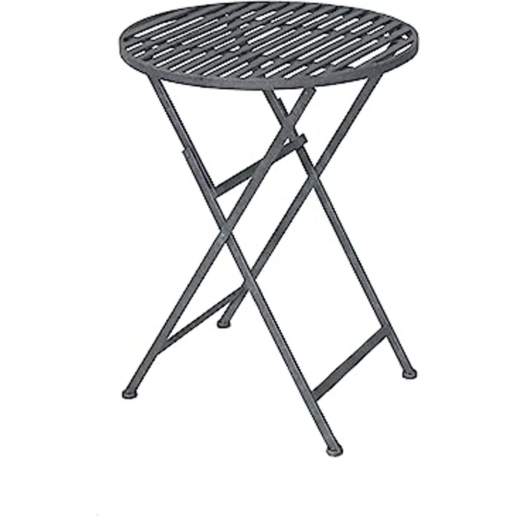 HTI-Line Gartentisch Gartentisch rund Valentine Garden (Stück, 1-St, 1 Gartentisch), Metall Nostalgie – Bild 5