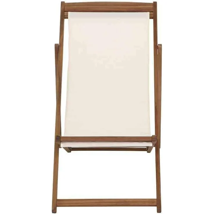 Aviro Beachliege geölt, Bezug in ecru – Bild 3