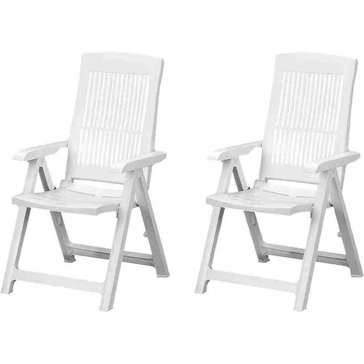 Tampa SET 2 x Klappsessel weiß