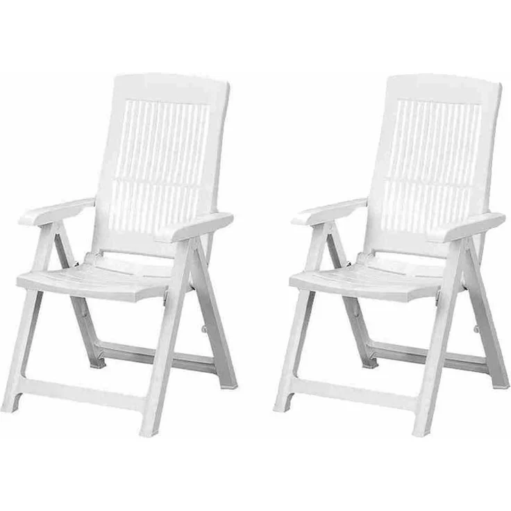 Tampa SET 2 x Klappsessel weiß – Bild 1