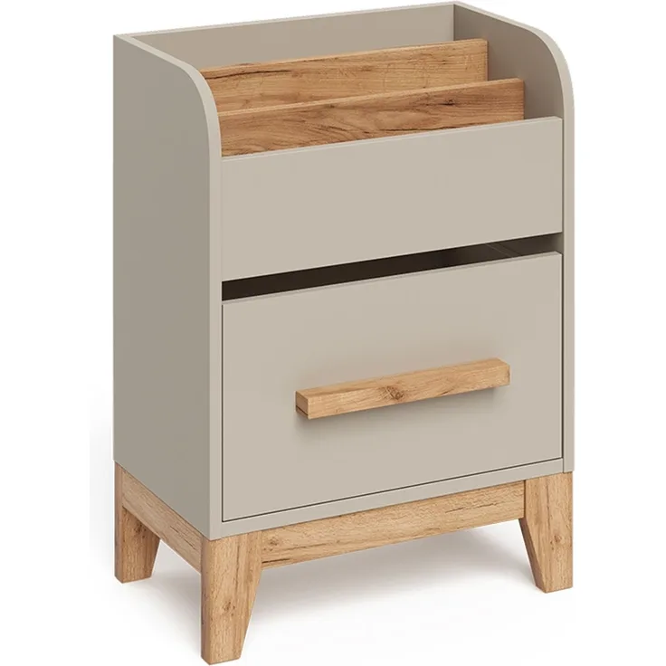 Bücherregal Malia Cashmere 55x70 cm mit Schublade Vitalispa