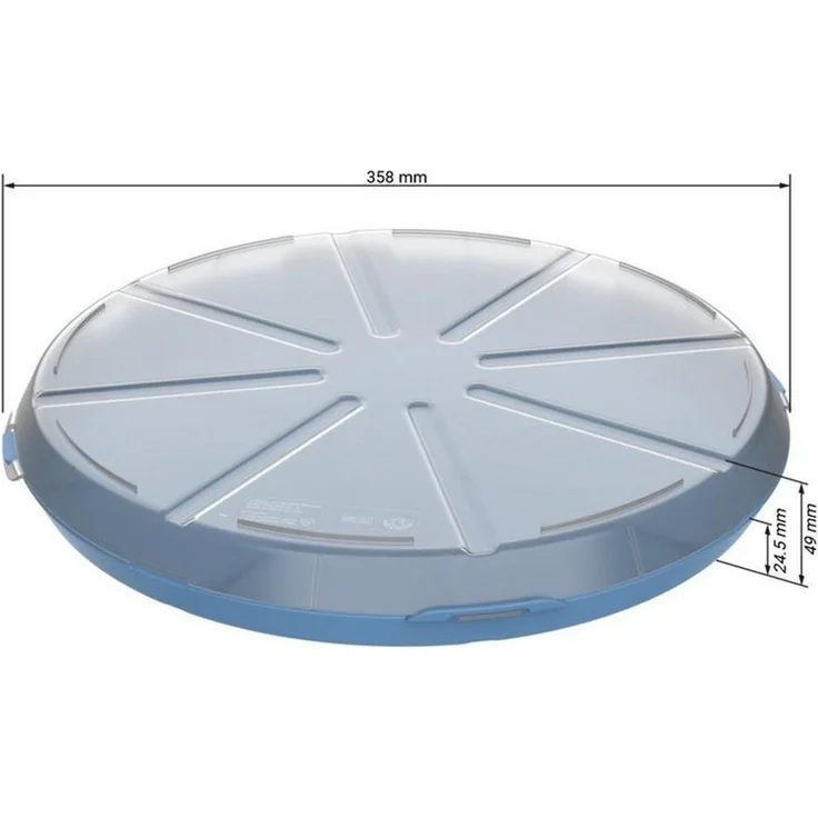 elasto Aufbewahrungssystem Pizzabox 'ToGo' robuste Transportbox Ø 36 cm für unterwegs – Bild 3