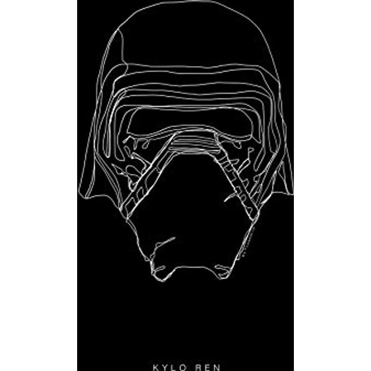 Komar Wandbild Star Wars Lines Dark Side Kylo, Kunstdruck 30 x 40 cm, fotorealistische Druckqualität, ohne Rahmen, für Kinderzimmer und Jugendzimmer