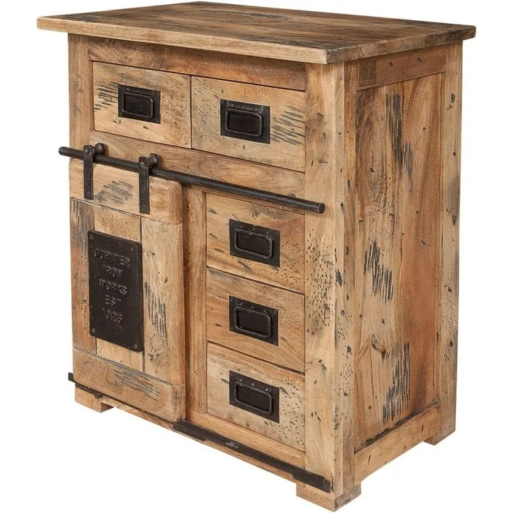 Kommode Mango 70x45x85 natur lackiert RAILWAY #111