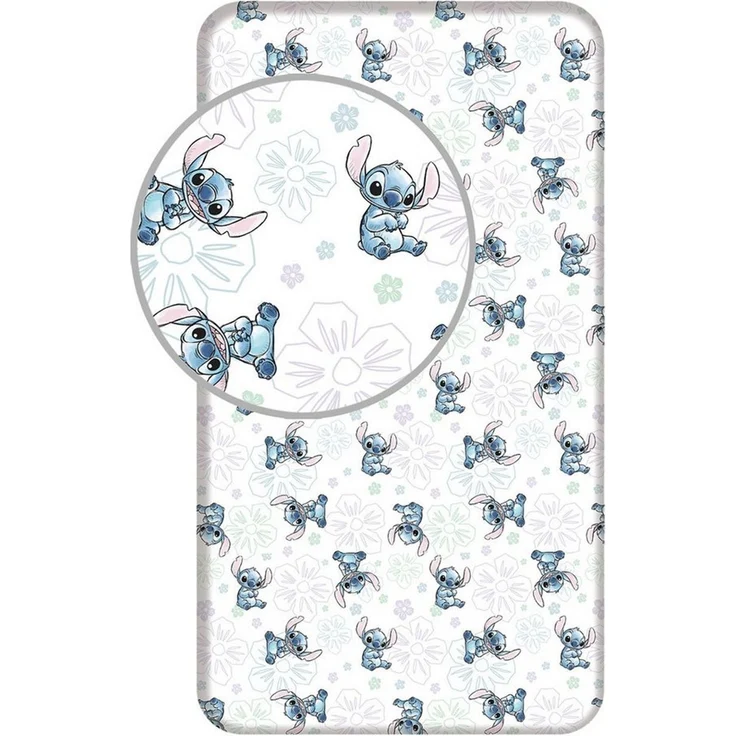 Lilo & Stitch Spannbetttuch aus Baumwolle – Spannbettlaken 90x200 cm für Kinder – Bild 1