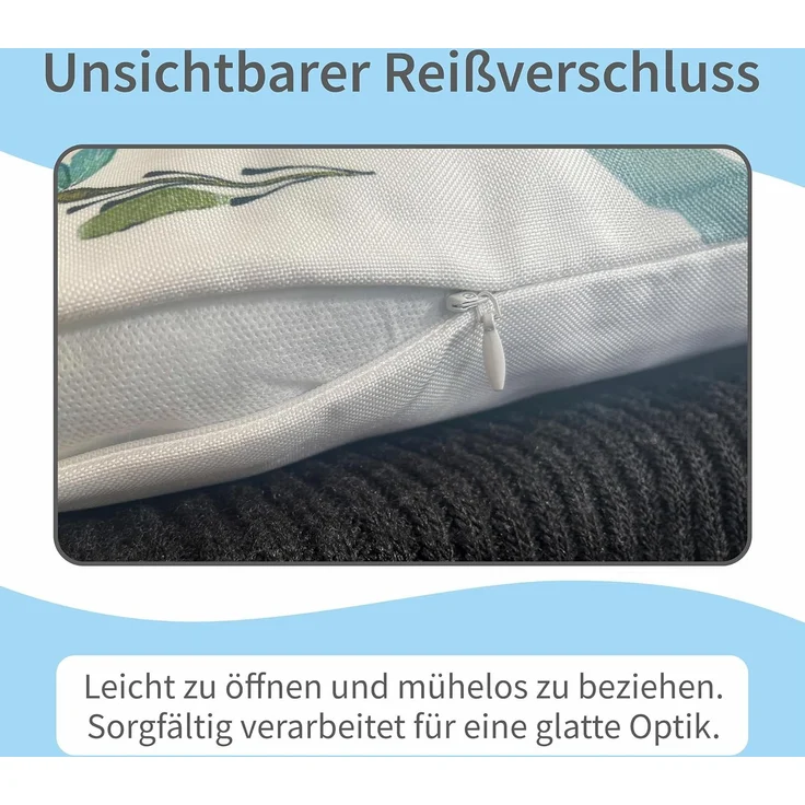 matches21 HOME & HOBBY Kissenbezüge 2er Set Kissenhüllen 40x40 cm rot mit Tannenbaum als Weihnachts-Deko, (2 Stück), Zierkissen-Bezüge für Sofa-Kissen, Couch-Kissen – Bild 4