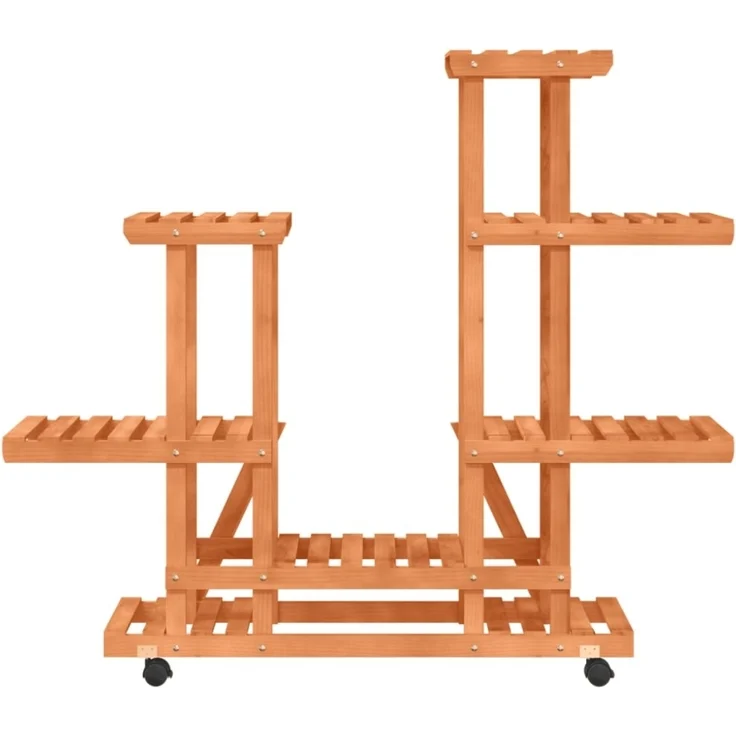 vidaXL Blumenständer mit Rollen 95x25x101 cm Massivholz Tanne 362864 – Bild 5