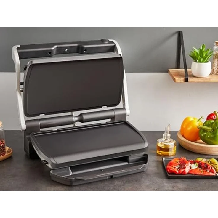 Tefal Plancha-Platten XL, kompatibel mit OptiGrill+ XL, für empfindliche Zutaten, antihaftbeschichteter Aluminium-Druckguss, Schwarz, XA729810 – Bild 2