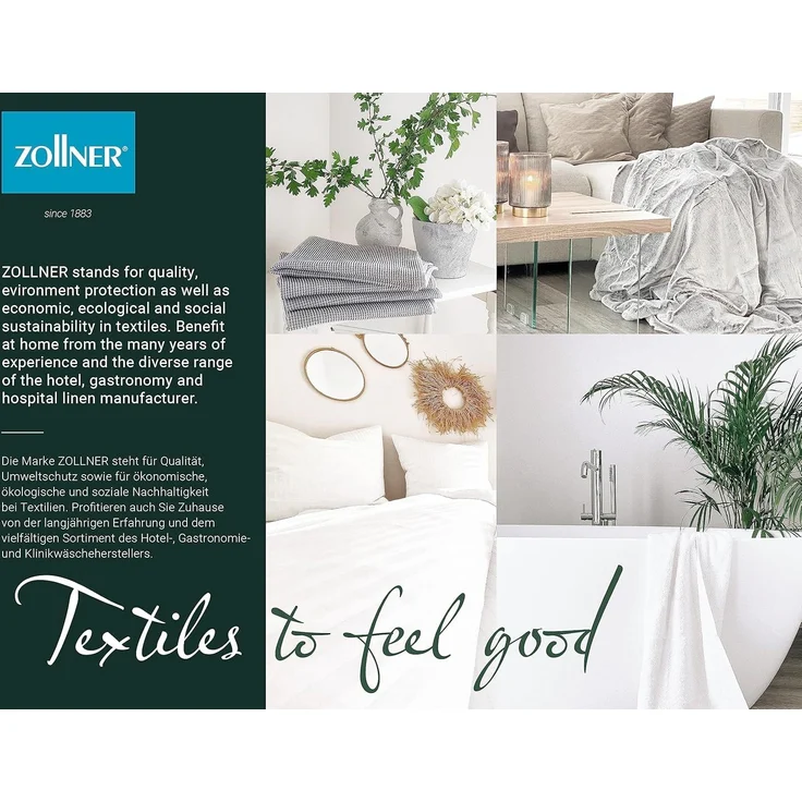 ZOLLNER Duschtücher, Frottier (2-St), 70 x 140 cm, 100% Baumwolle, vom Hotelwäschespezialisten – Bild 7