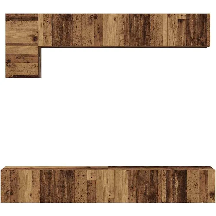 vidaXL TV-Schrankset Wandmontiert 5 pcs Altholz Holzwerkstoff 3393195 – Bild 7