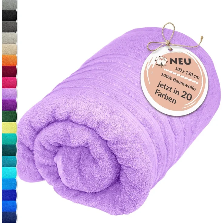 Lashuma Badetuch - XXL Handtuch London, Frottee (1-St), großes Badehandtuch - Duschtuch 100x150 cm für Damen & Herren