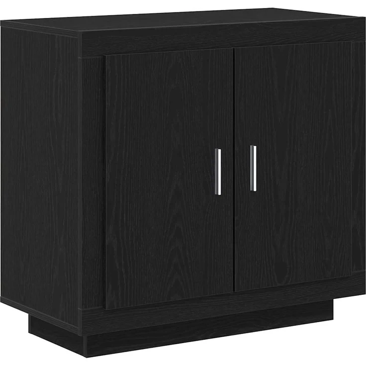 vidaXL Sideboard Schwarz Eichen-Optik 80 x 40 x 75 cm Holzwerkstoff 862749 – Bild 1