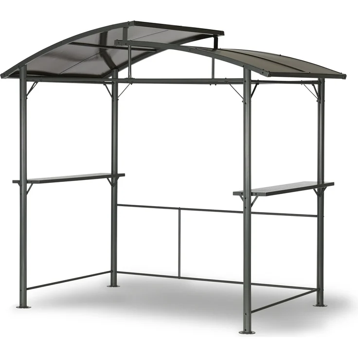 Leco Profi-Grillpavillon, Aluminium / Polycarbonat anthrazit, 150 x 245 x 234 – Bild 1