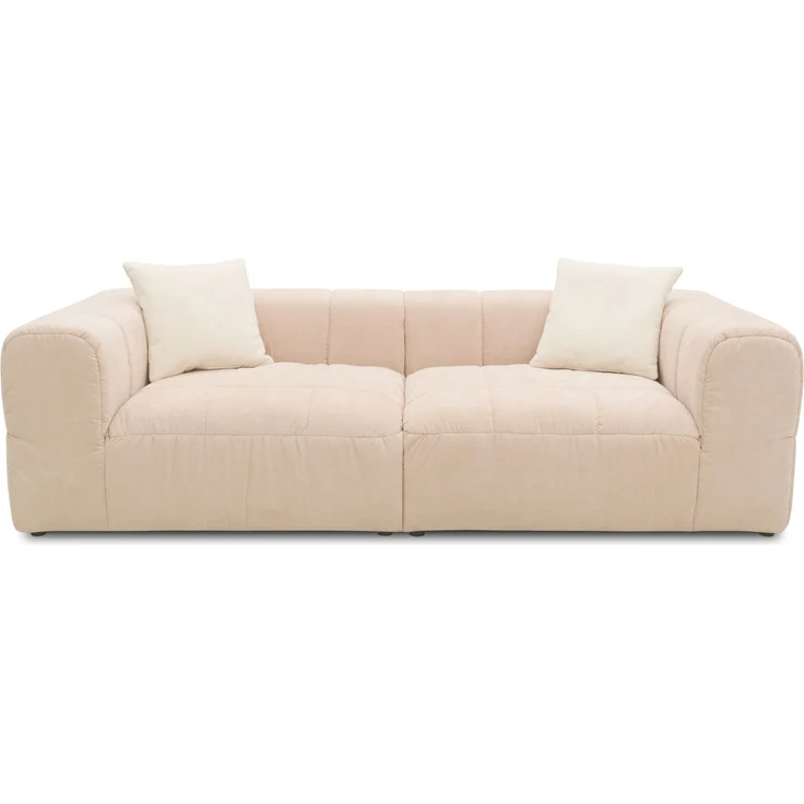 DOMO. collection Sofa 800 019, 3-Sitzer Couch mit Taschenfederkern und gepolsterter Rückenlehne, 3er Bigsofa, Polstergarnitur 113 x 250 x 72 cm (BxTxH), rosé – Bild 4