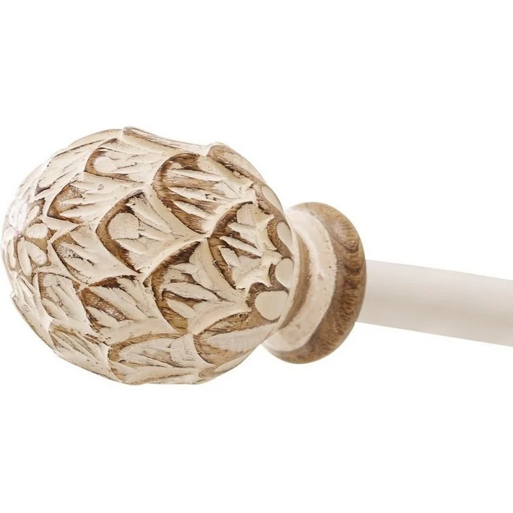 Mirabeau Gardinenstange Gardinenstange Keene creme/braun, Ø 20 mm, Eisen, Knauf: Mangoholz (mangifera indica) – Bild 5