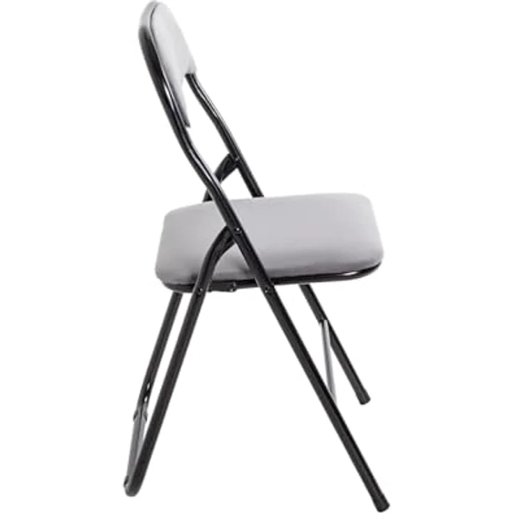 HAKU Möbel Klappstuhl 6er Set grau, schwarz, Metall, Samtgewebe - Maße: B 45 cm x H 81 cm x T 45 cm, Style: Modern – Bild 5